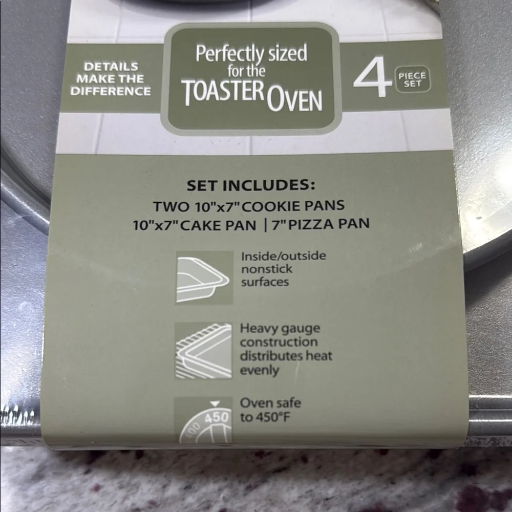 Farberware Gray Non-Stick Bakeware Set for Kitchen (FOR TOASTER OVEN)